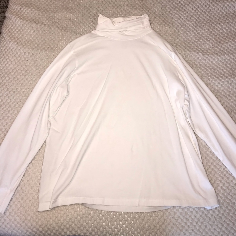 White long sleeve turtle neck